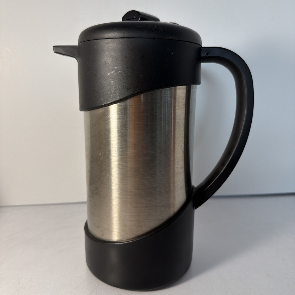 Nissan Insulated Thermos Stainless Coffee Press Travel 1 Liter Double Walled Max